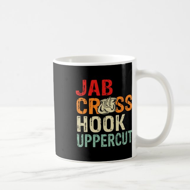 Jab Cross Hook Uppercut Boxer Workout Männer Fraue Kaffeetasse (Rechts)