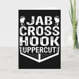 Jab Cross Hook Uppercut Boxer Workout Männer Fraue Karte