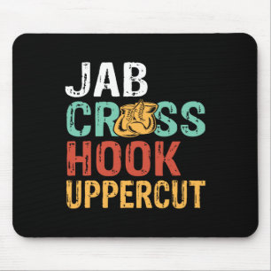 Jab Cross Hook Uppercut Boxer Workout Männer Fraue Mousepad
