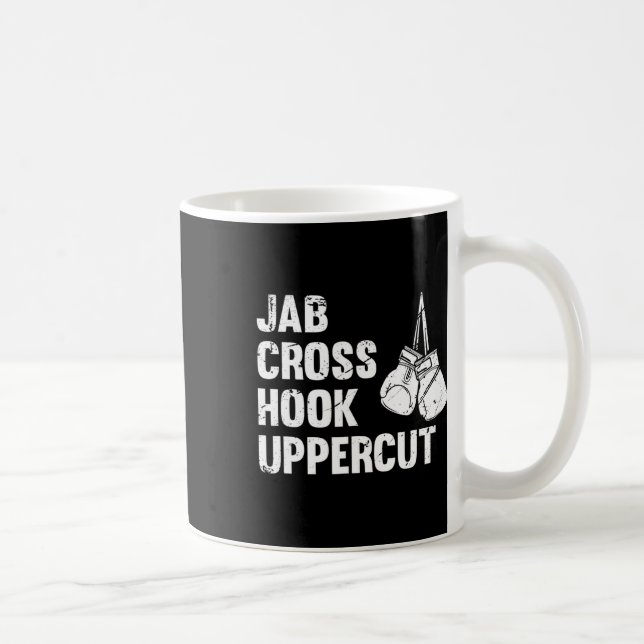 Jab Cross Hook Uppercut Boxing Fighting Technology Kaffeetasse (Rechts)