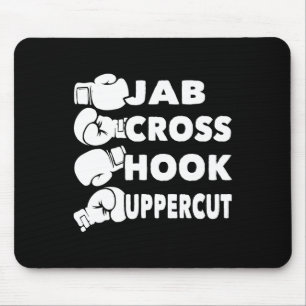 Jab Cross Hook Uppercut - Boxing Lover Gym Boxer K Mousepad