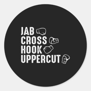 Jab Cross Hook Uppercut Boxinghandschuhe Boxer Runder Aufkleber