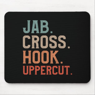 Jab Cross Hook Uppercut Kickboxer Kickboxen Mousepad