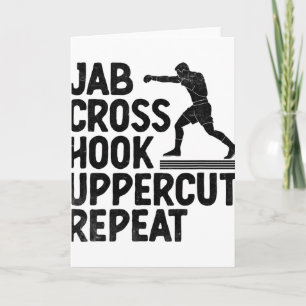 Jab Cross Hook Uppercut Wiederholung Boxer Sport A Karte