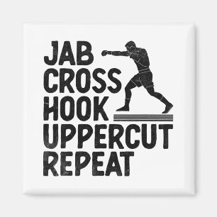 Jab Cross Hook Uppercut Wiederholung Boxer Sport A Magnet