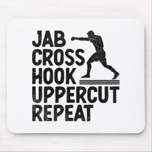 Jab Cross Hook Uppercut Wiederholung Boxer Sport A Mousepad