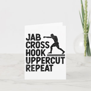 Jab Cross Hook Uppercut Wiederholung Boxer Sportat Karte