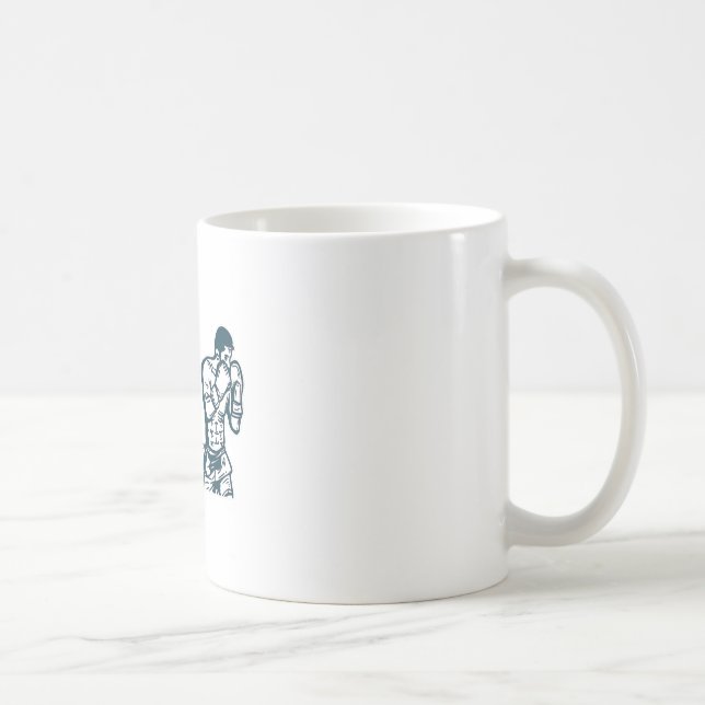 Jab Hook Cross Uppercut Boxen für Boxer Männer Jun Kaffeetasse (Rechts)