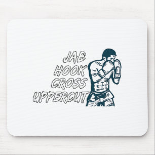 Jab Hook Cross Uppercut Boxen für Boxer Männer Jun Mousepad