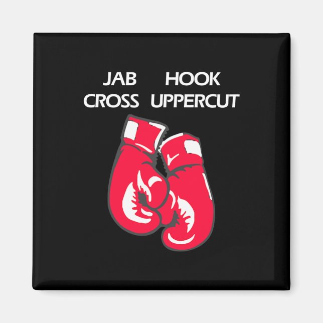 Jab Hook Cross Uppercut Kampfsport Boxen Magnet (Vorne)