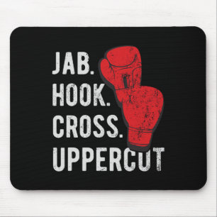 Jab, Hook, Cross, Uppercut - Kickboxen und Boxen Mousepad