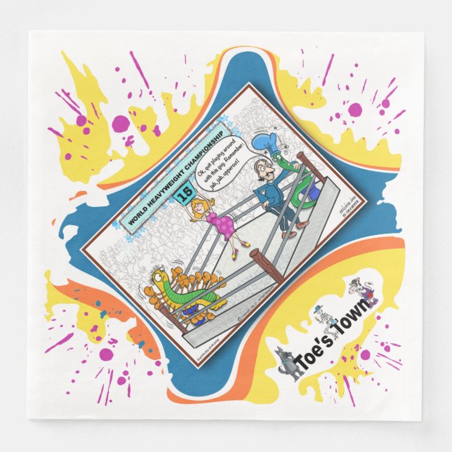 Jab Jab Uppercut | Encouragement Dinner Napkin Serviette (Vorderseite)