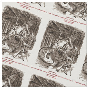Jabberwock durch Lewis Carroll durch Spiegel Stoff
