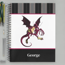 Jabberwocky Dragon mit Monogramm und schwarzen Str