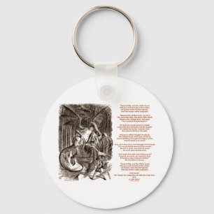 Jabberwocky Gedicht durch Lewis Carroll Schlüsselanhänger