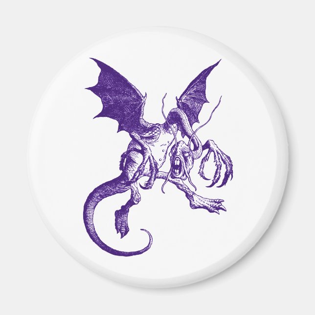 Jabberwocky Lila Magnet (Vorne)