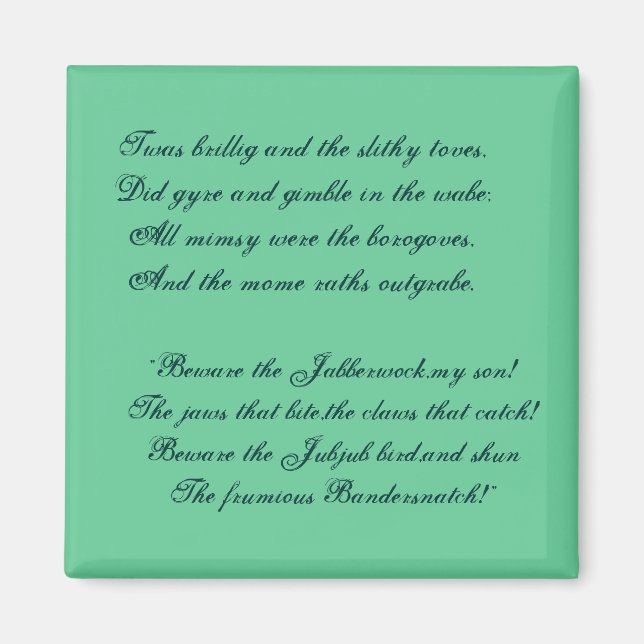 Jabberwocky Magnent Magnet (Vorne)