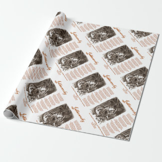 Jabberwocky Poem von Lewis Carroll (Black Adder) Geschenkpapier