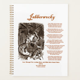 Jabberwocky Poem von Lewis Carroll (Black Adder) Planer