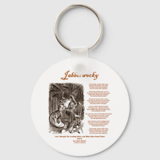 Jabberwocky Poem von Lewis Carroll (Black Adder) Schlüsselanhänger