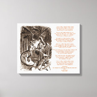 Jabberwocky Poem von Lewis Carroll Leinwanddruck