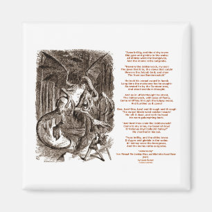 Jabberwocky Poem von Lewis Carroll Magnet