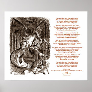 Jabberwocky Poem von Lewis Carroll Poster