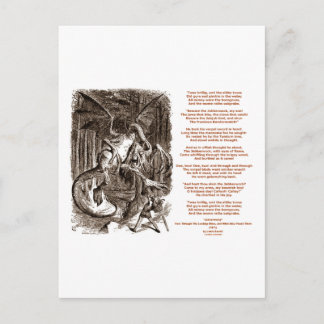 Jabberwocky Poem von Lewis Carroll Postkarte