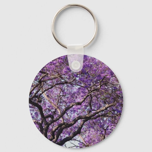 Jacaranda Baum im Frühjahr Blüte Blume Schlüsselanhänger (Vorderseite)