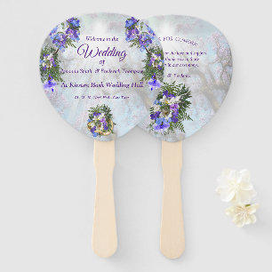 Jacaranda Blooms & Lily Bouquet Fans Fächer