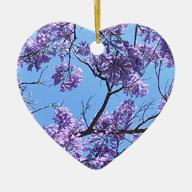 Jacaranda Blossoms Keramik Ornament (Vorne)
