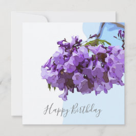 Jacaranda-Blume auf blauem Himmelshintergrund