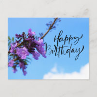 Jacaranda Blume für die Happy Birthday Card