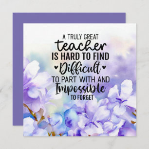 Jacaranda Blume für Lehrer Dankeskarte