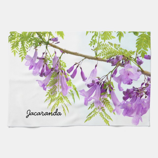 Jacaranda Blume ist lila Geschirrtuch (Horizontal)