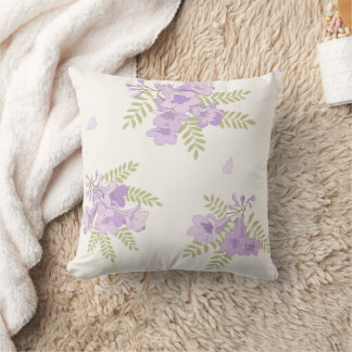 Jacaranda-Blüten Australischer Floraler Wurfkissen Kissen