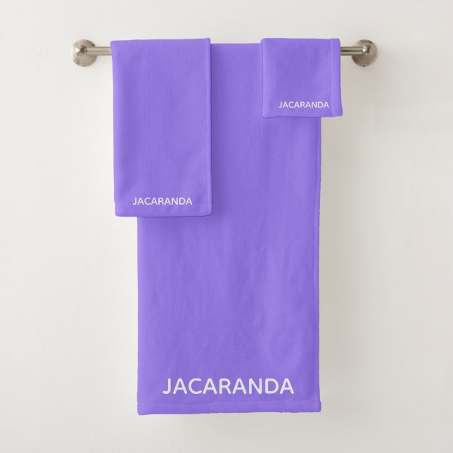 Jacaranda lila Farbname Badhandtuch Set (Insitu)