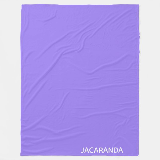 Jacaranda lila Farbname Fleecedecke (Vorderseite)