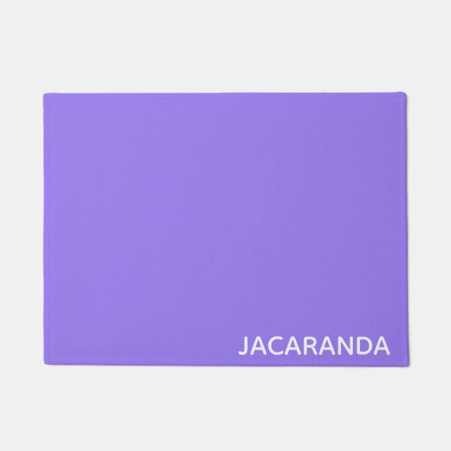 Jacaranda lila Farbname Fußmatte (Vorderseite)