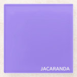 Jacaranda lila Farbname Glasuntersetzer<br><div class="desc">Jacaranda lila Farbname</div>