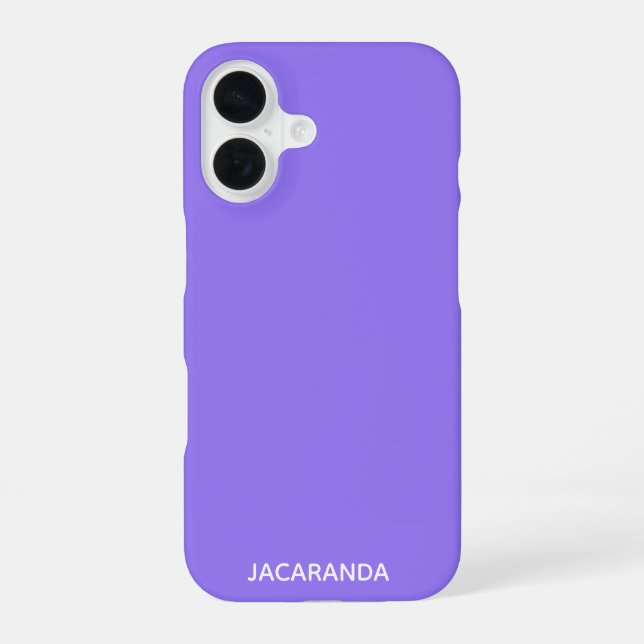 Jacaranda Lila Farbname iPhone 16 Hülle (Rückseite)