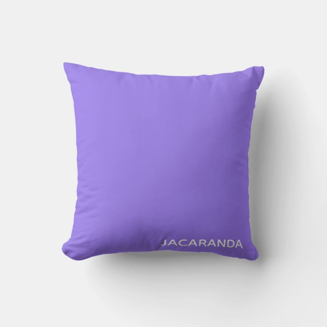 Jacaranda lila Farbname Kissen (Vorderseite)