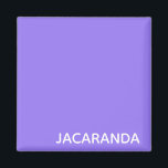 Jacaranda lila Farbname Magnet<br><div class="desc">Jacaranda lila Farbname</div>