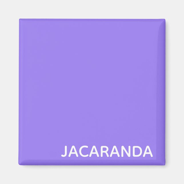 Jacaranda lila Farbname Magnet (Vorne)