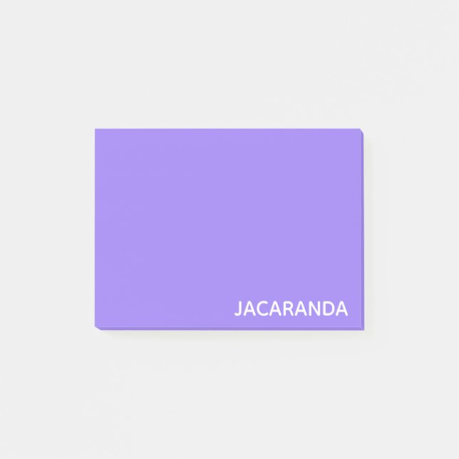 Jacaranda lila Farbname Post-it Klebezettel (Vorderseite)