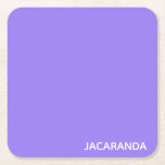 Jacaranda lila Farbname Rechteckiger Pappuntersetzer<br><div class="desc">Jacaranda lila Farbname</div>