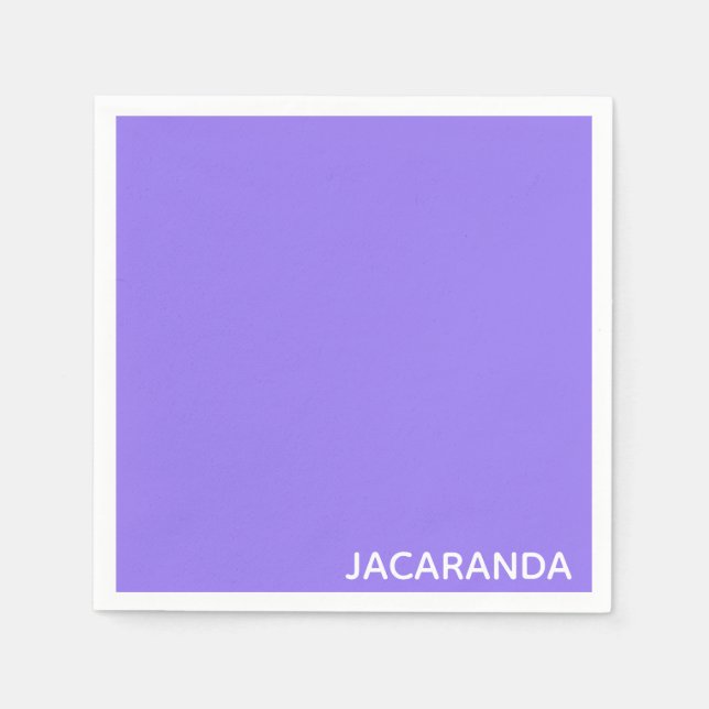 Jacaranda lila Farbname Serviette (Vorderseite)
