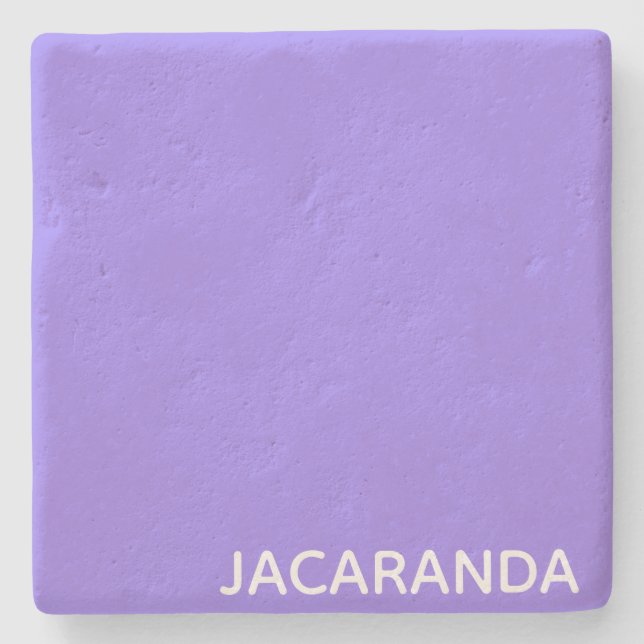 Jacaranda lila Farbname Steinuntersetzer (Vorderseite)