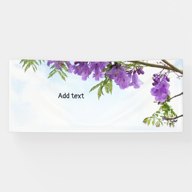 Jacaranda Purple Blumen blühen Banner (Horizontal)