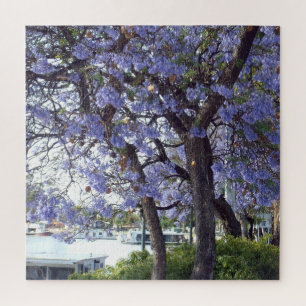 **"Jacaranda Reflections: Houseboats on Murray Puzzle